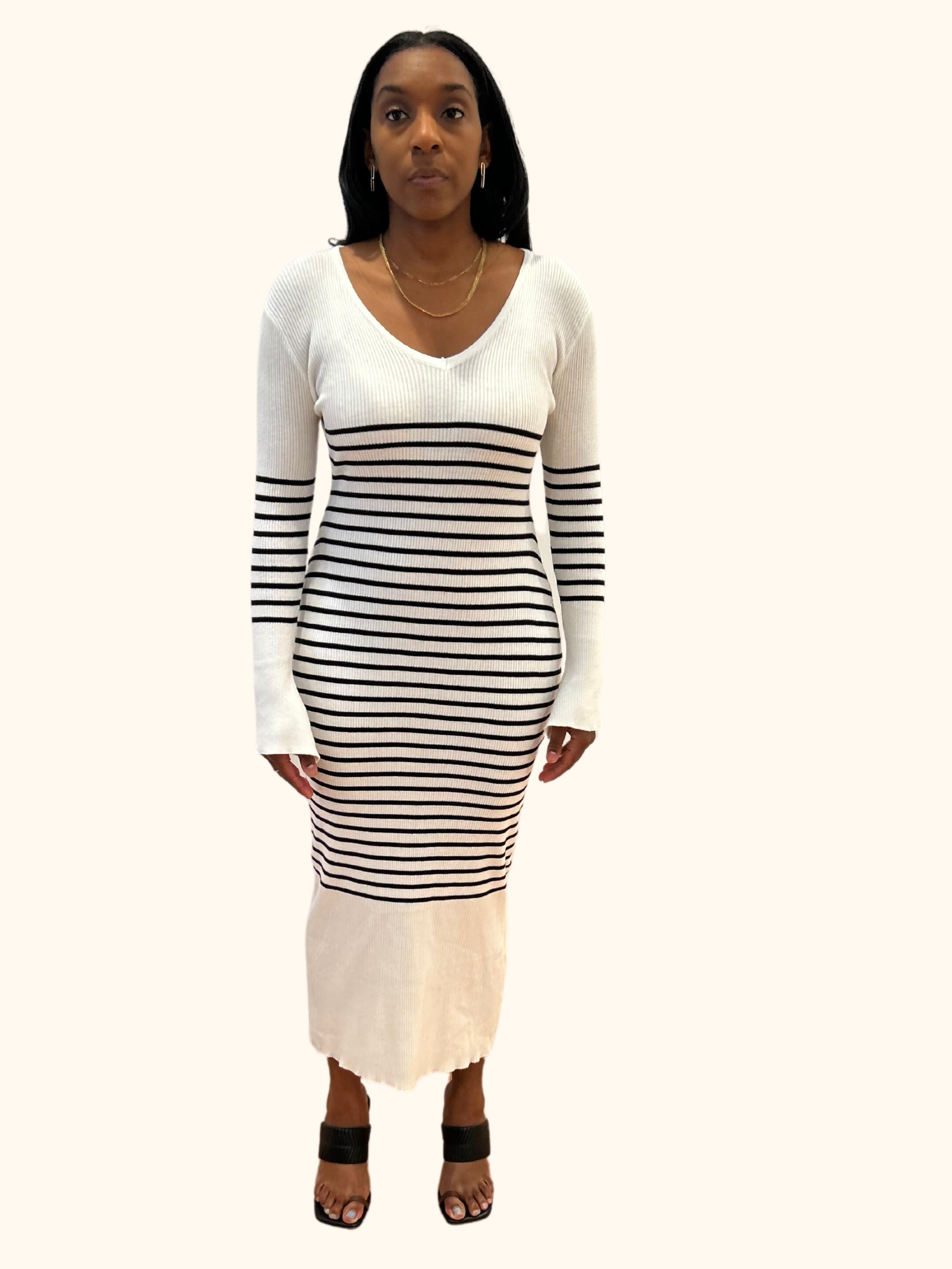The Kim Striped Knit Dress