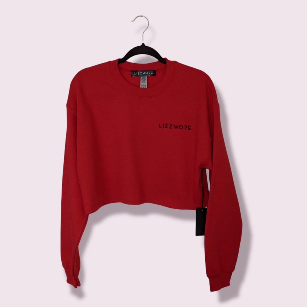 The Joi Red Cropped Sweatshirt